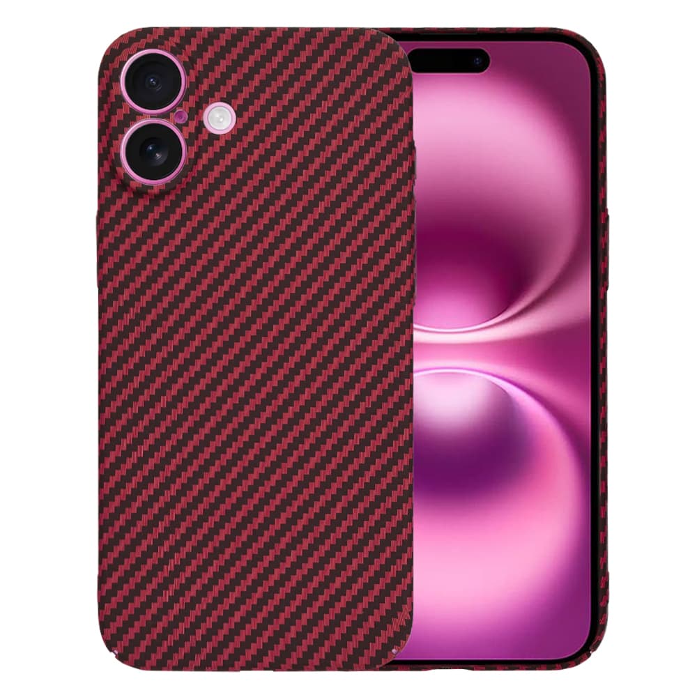 Techsuit Carbonite FiberShell iPhone 16 Plus červený - náhled 1