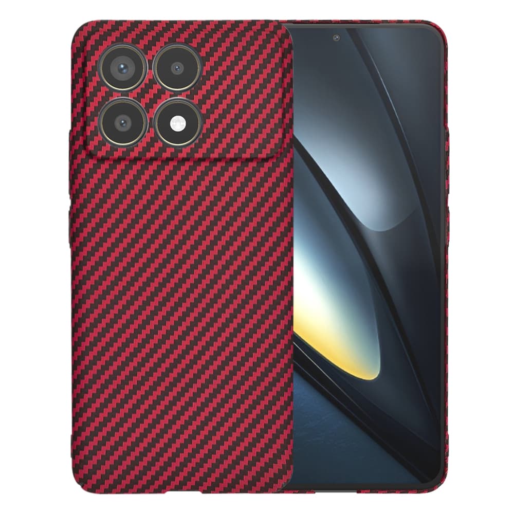 Techsuit Carbonite kryt pro Xiaomi Poco F6 Pro červený - náhled 1