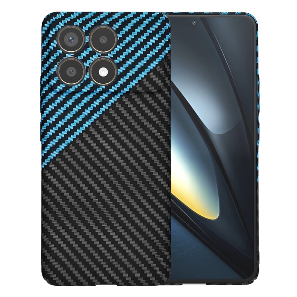 Techsuit Carbonite FiberShell Xiaomi Poco F6 Pro Blue Pulse - náhled 1