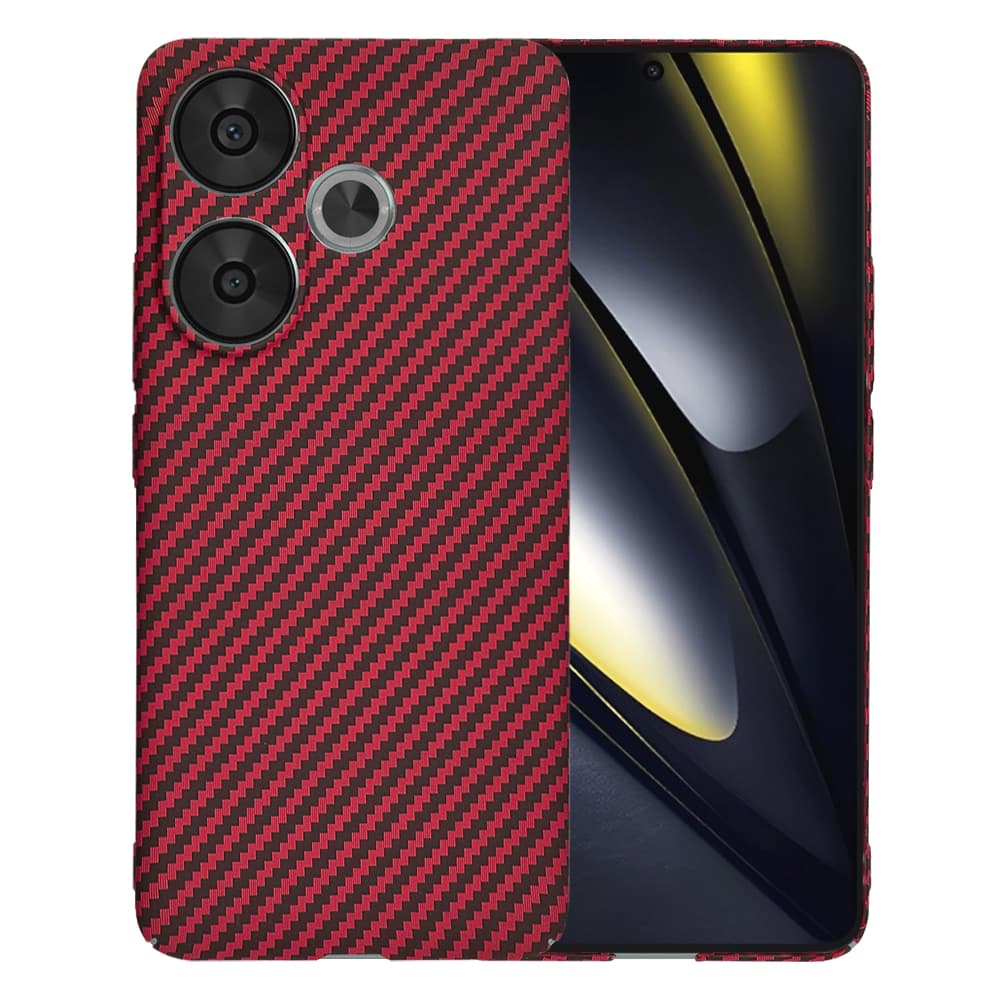 Techsuit Carbonite FiberShell pouzdro Xiaomi Poco F6 Red - náhled 1