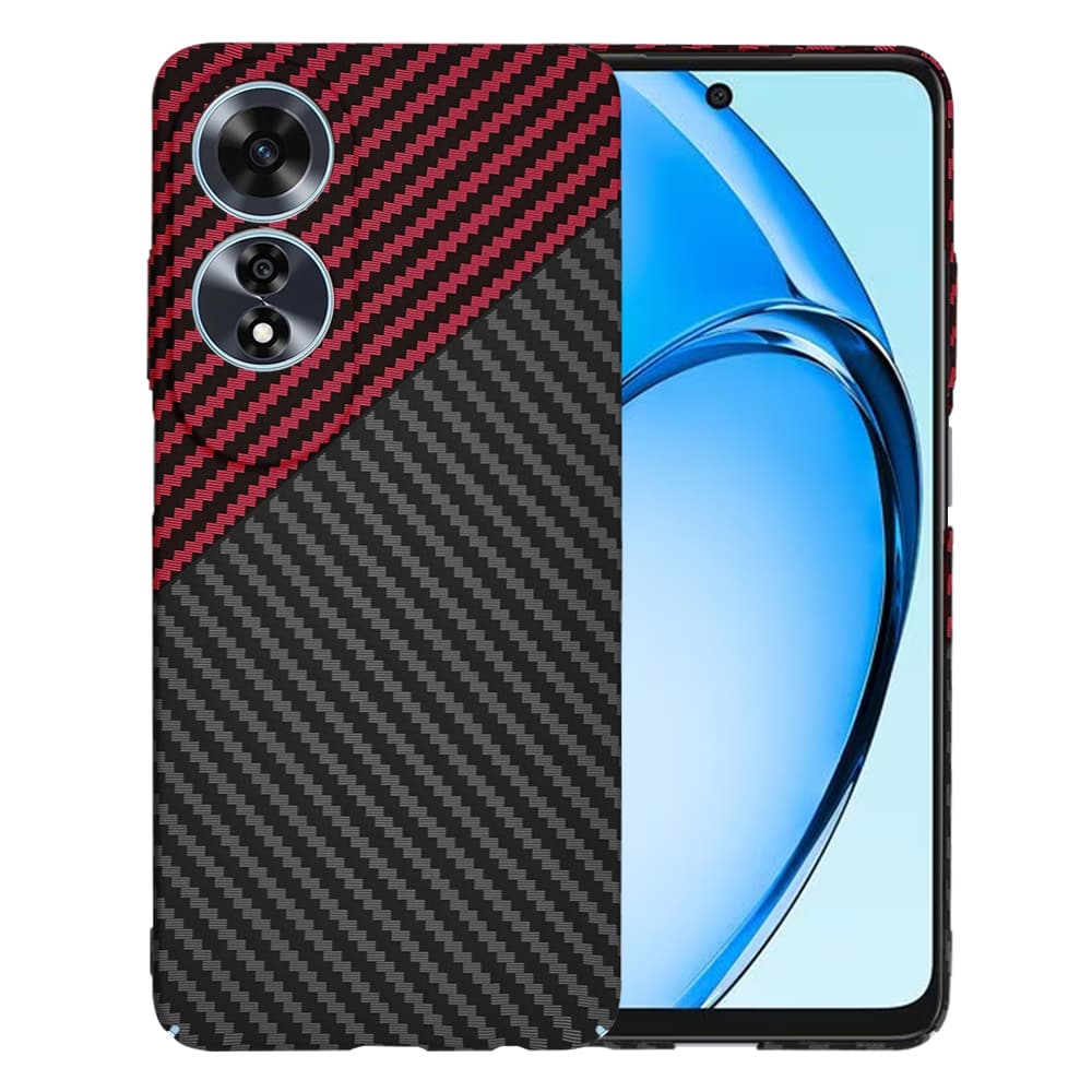 Techsuit Carbonite FiberShell pro Oppo A60 4G Red Vortex - náhled 1