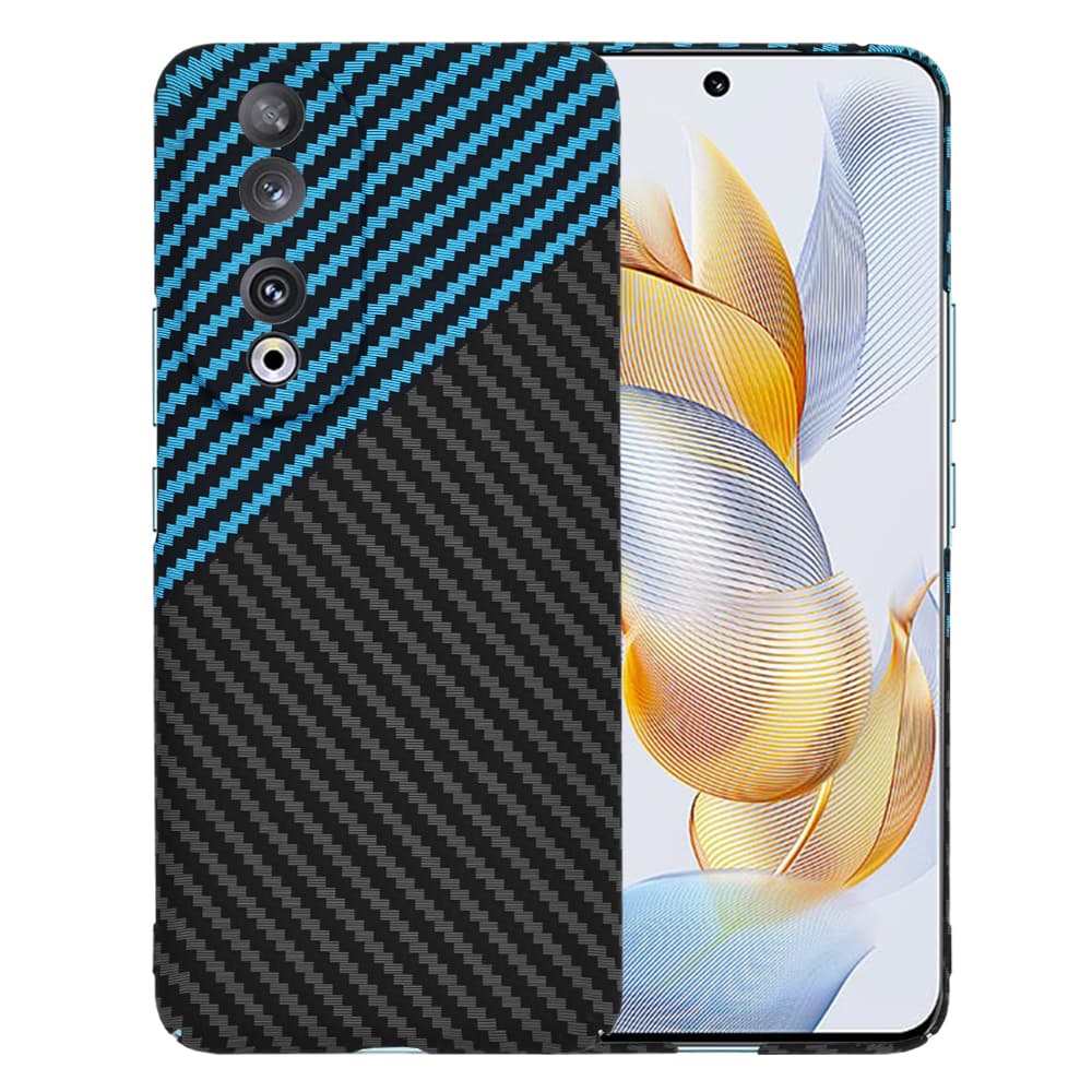 Techsuit Carbonite FiberShell obal pro Honor 90 Blue Pulse - náhled 1