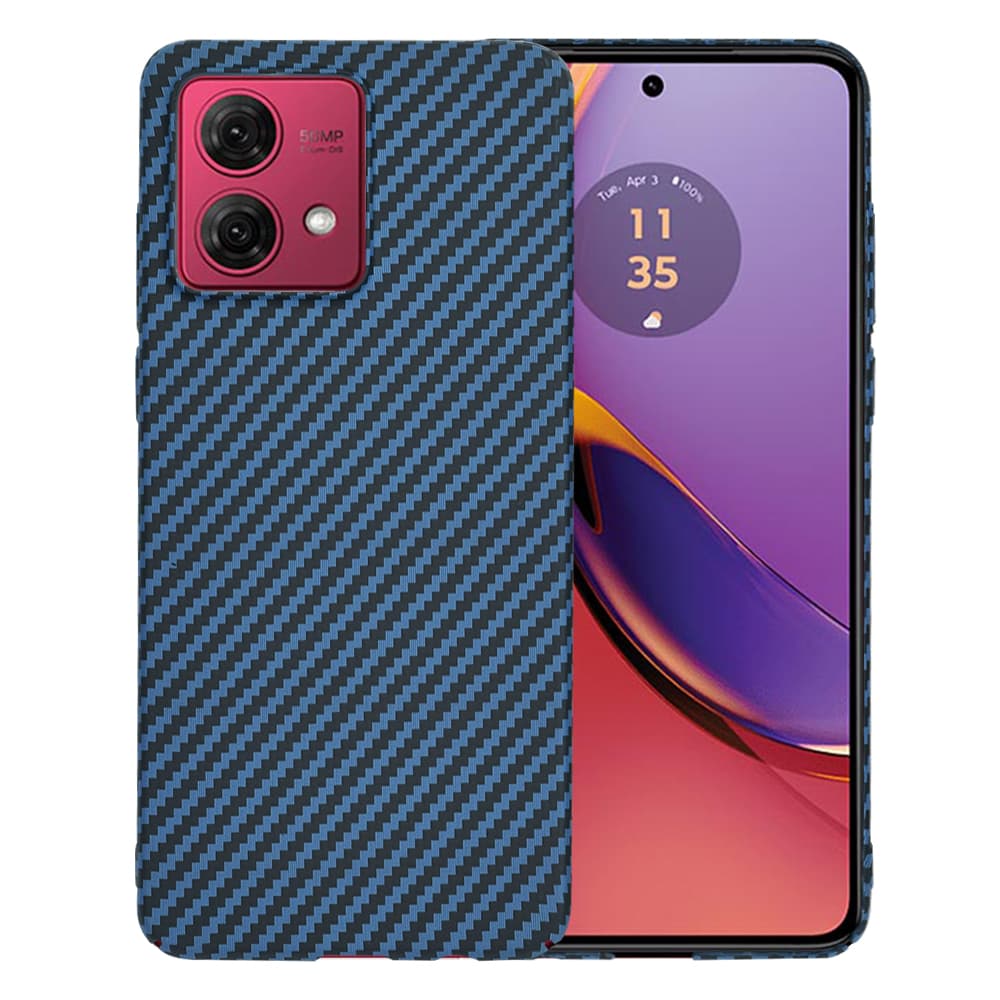 Pouzdro Techsuit Carbonite FiberShell Motorola Moto G84 Cyan - náhled 1