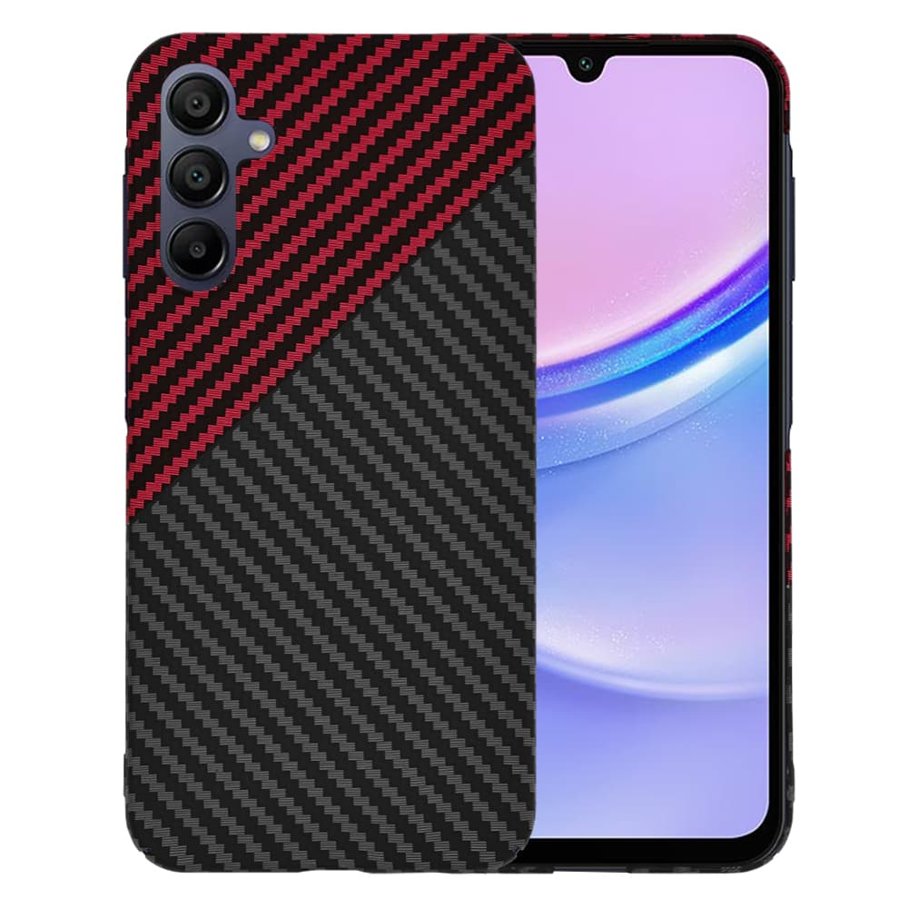 Techsuit Carbonite FiberShell Samsung A15 4G 5G RedVortex - náhled 1