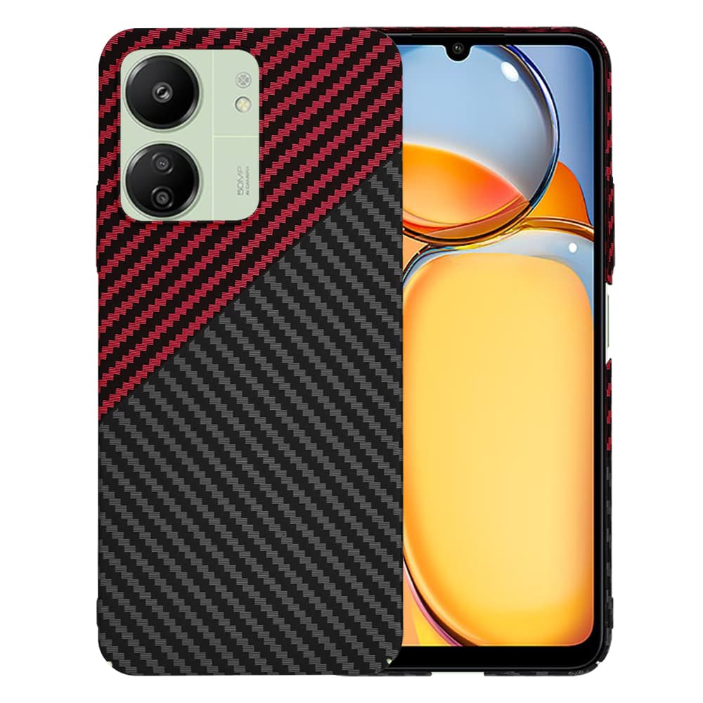 Techsuit Carbonite Xiaomi Redmi 13C Poco C65 Red Vortex - náhled 1