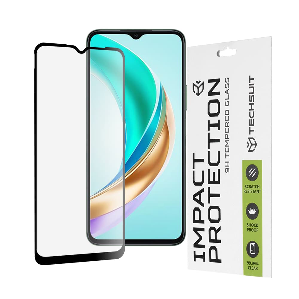 Techsuit 111D Celoplošné lepené sklo Honor X6b černé - náhled 1