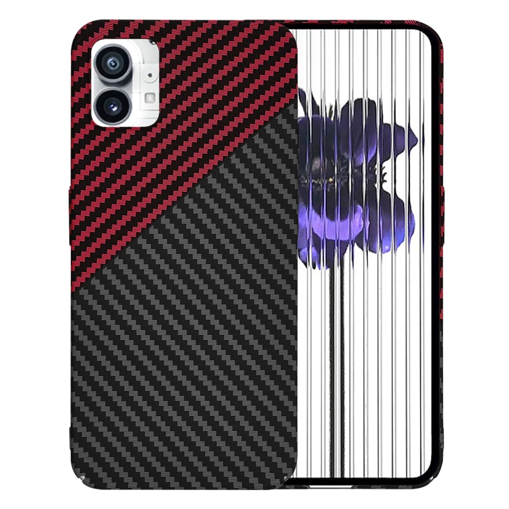 Techsuit Carbonite FiberShell Nothing Phone (1) Red Vortex - náhled 1