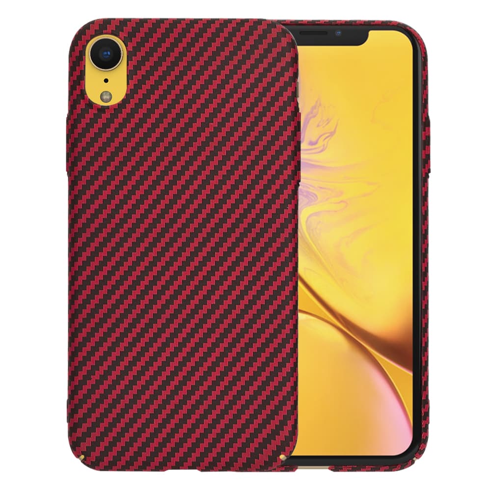 Techsuit Carbonite FiberShell kryt pro iPhone XR červený - náhled 1