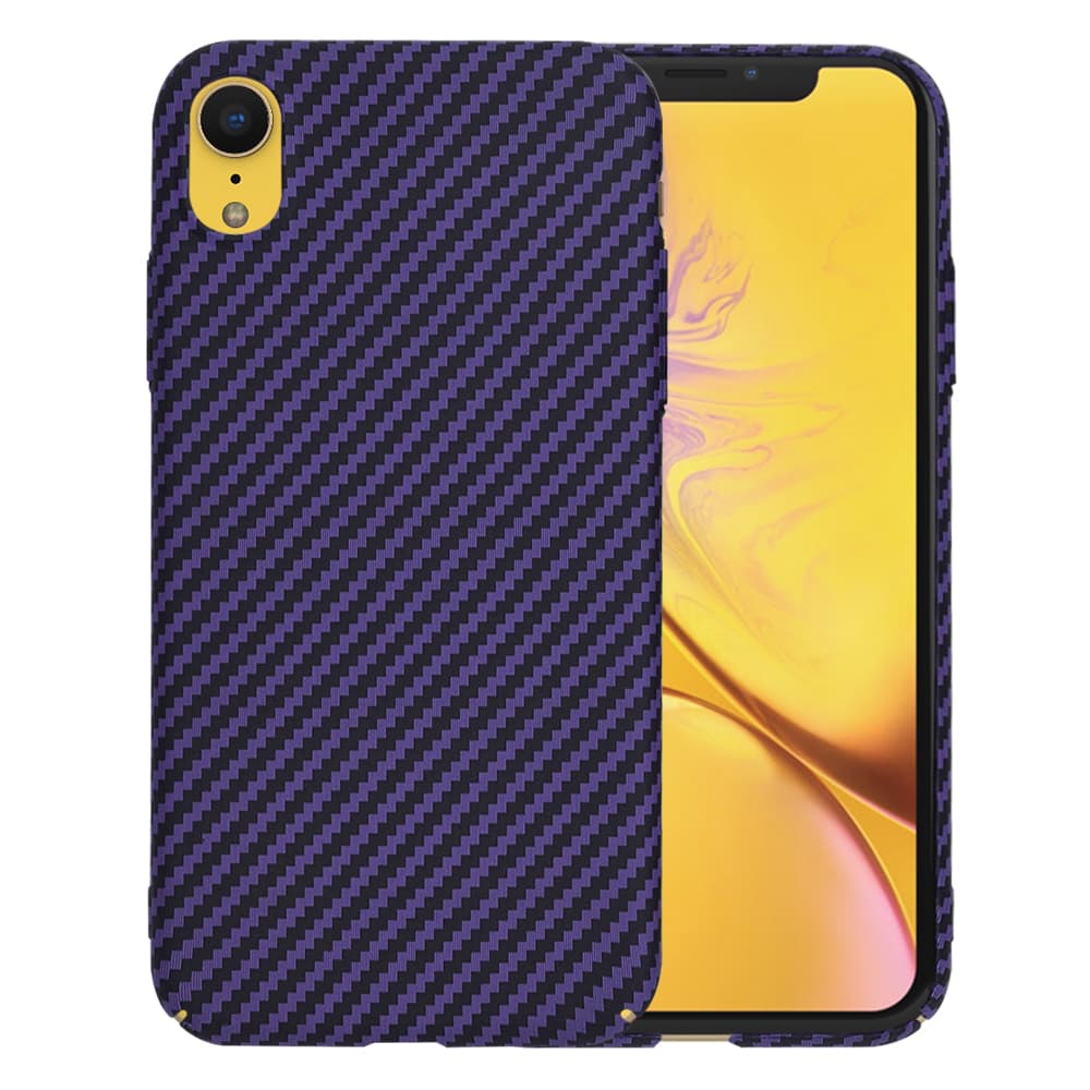 Techsuit Carbonite FiberShell kryt pro iPhone XR fialová - náhled 1