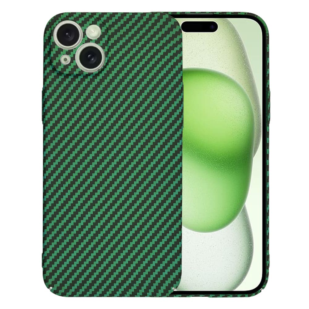 Techsuit Carbonite FiberShell pro iPhone 15 Plus zelený - náhled 1