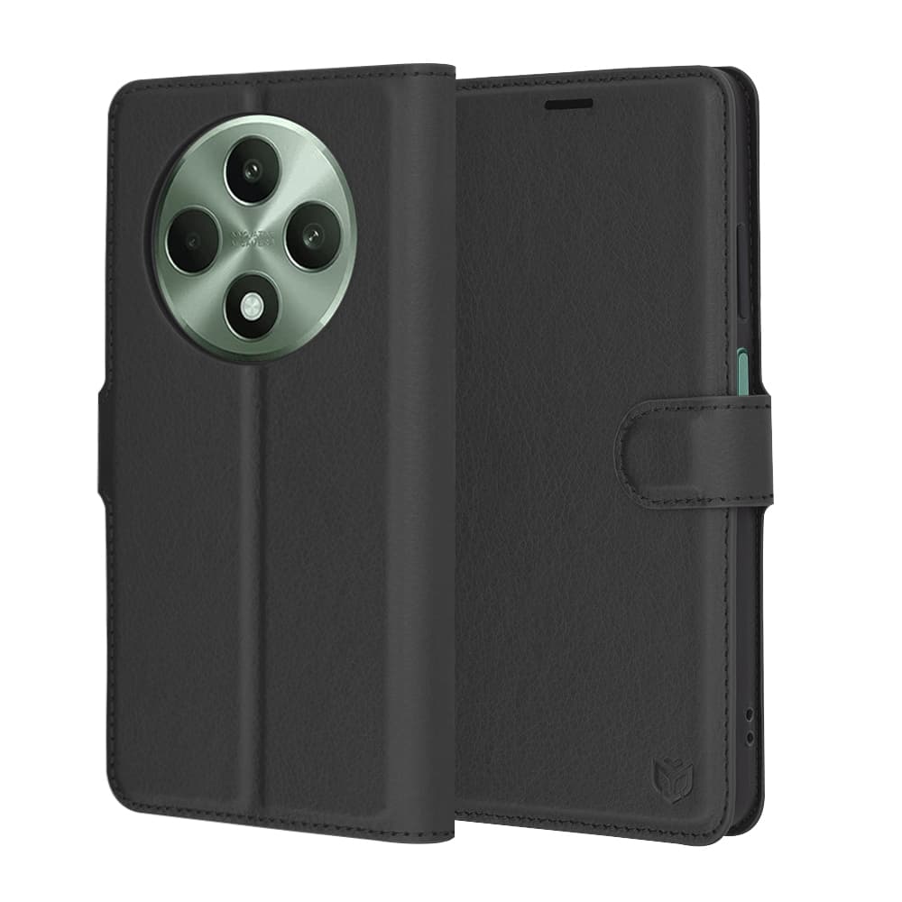 Techsuit kožené pouzdro pro Oppo Reno12 F Reno12 FS černé - náhled 1