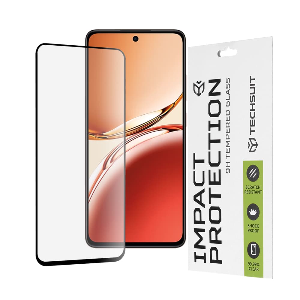 Ochranné sklo Techsuit 111D pro Oppo Reno12 F Reno12 FS černé - náhled 1