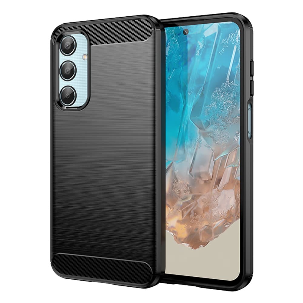Techsuit Carbon Silicone pro Samsung Galaxy M35 černý - náhled 1