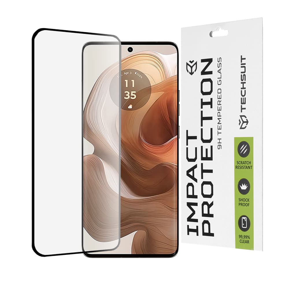 Ochranné sklo Techsuit 111D 3D zakřivené pro Motorola Edge 50 Ultra černé
