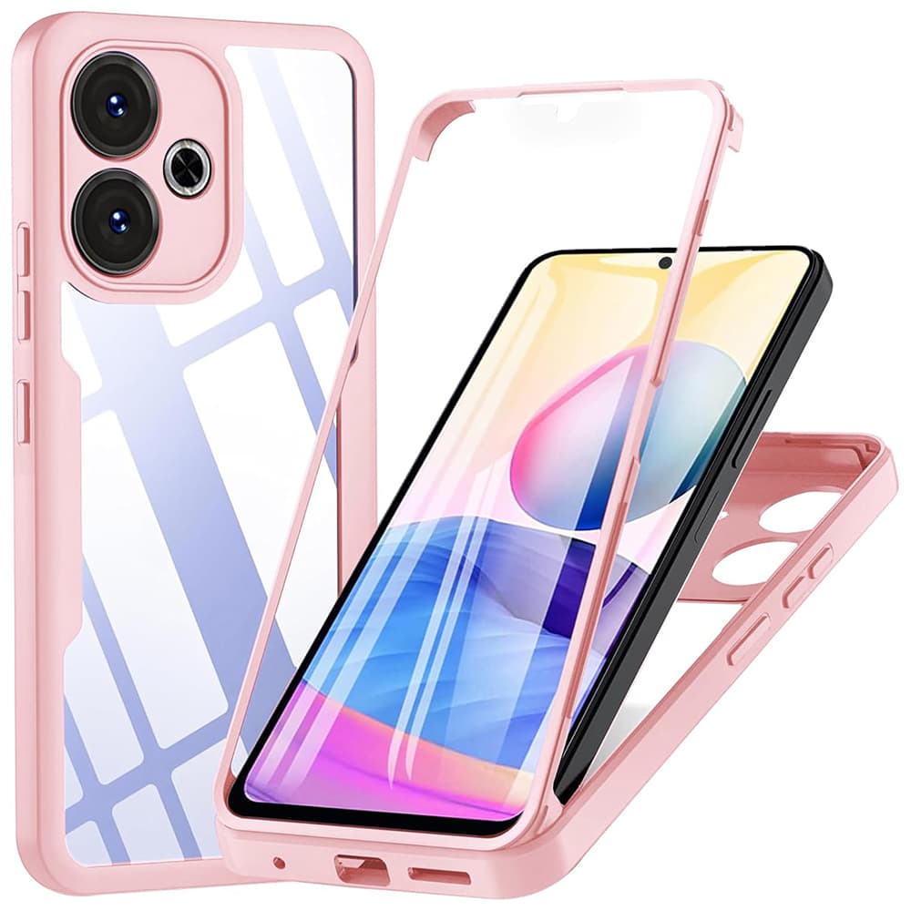 Techsuit ColorVerse 360 Series + Ochranná fólie Xiaomi Redmi 13 / Poco M6 4G Růžová - náhled 1