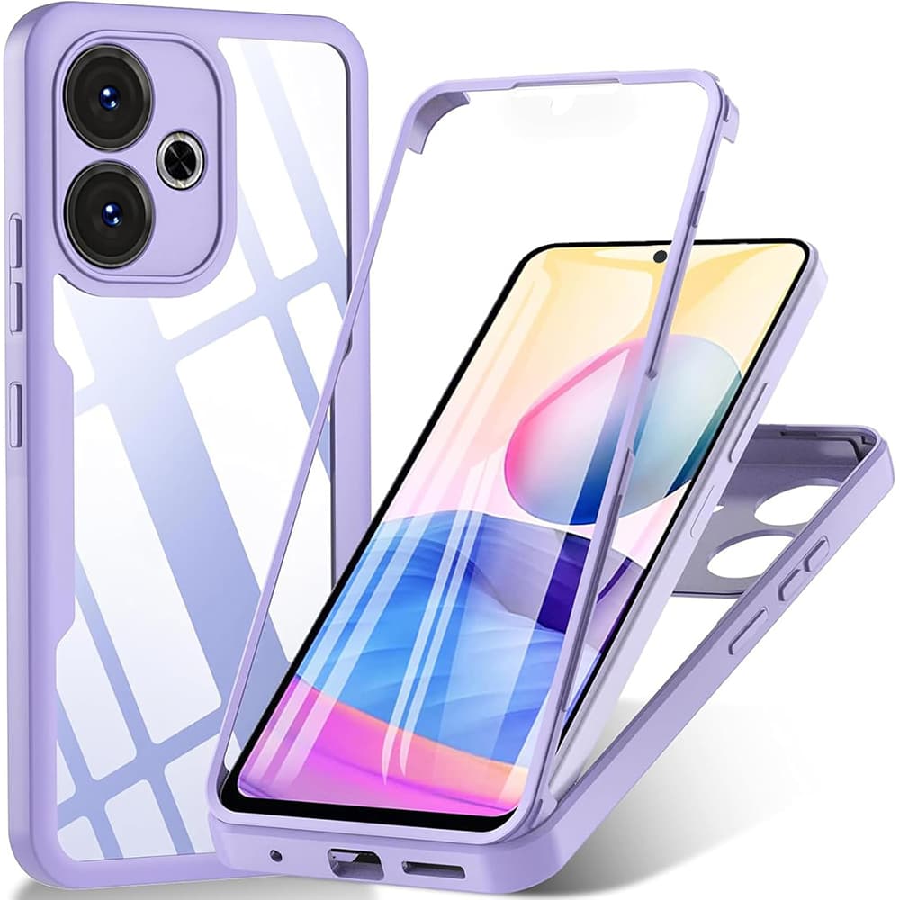 Techsuit ColorVerse 360 Series + Ochranné sklo Xiaomi Redmi 13 Poco M6 4G Fialová - náhled 1