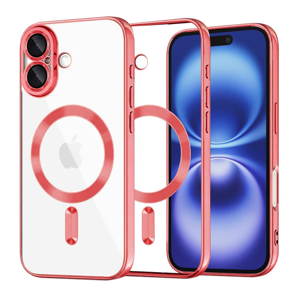 Techsuit Luxury Crystal MagSafe pro iPhone 16 červený - náhled 1