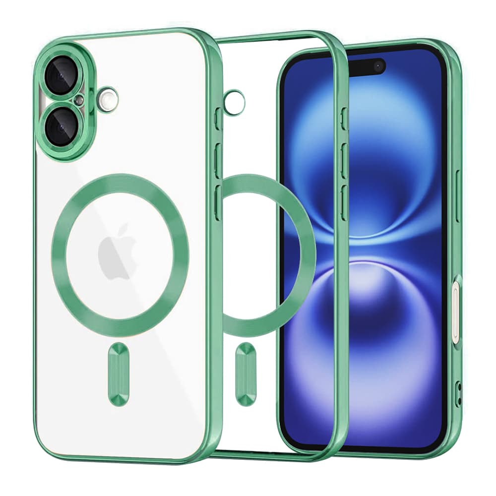 Techsuit Luxury Crystal MagSafe pro iPhone 16 světle zelená - náhled 1