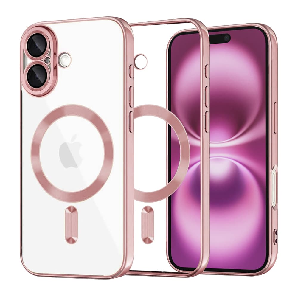 Techsuit Luxury Crystal MagSafe pro iPhone 16 Plus růžová - náhled 1