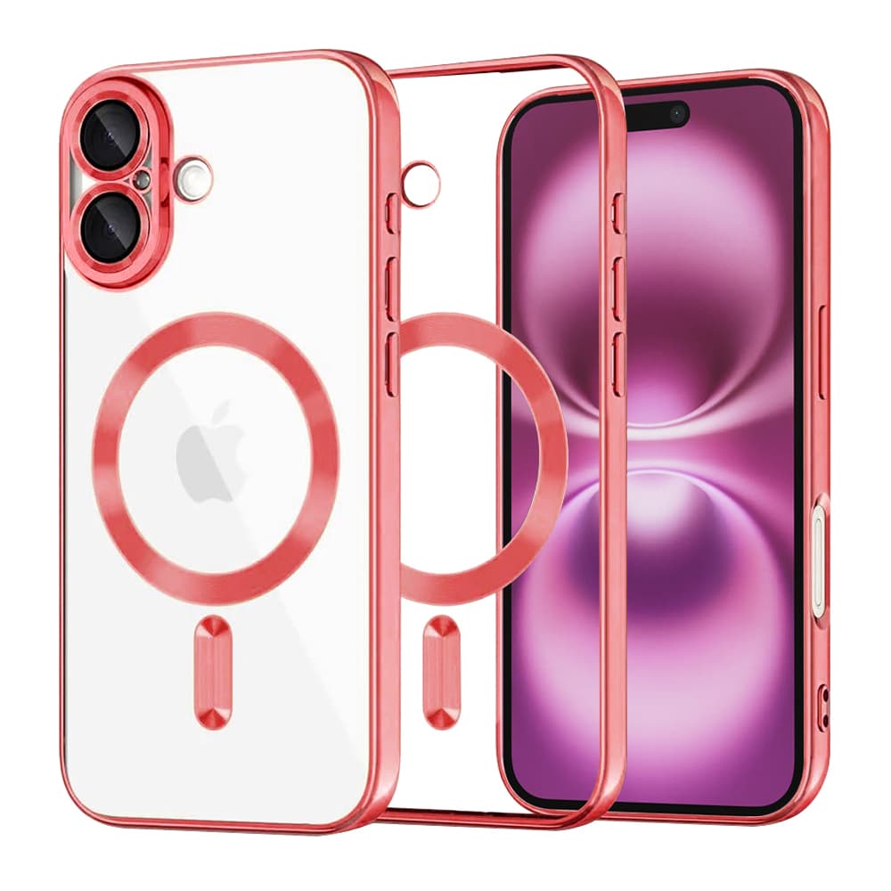 Techsuit Luxury Crystal MagSafe pro iPhone 16 Plus červený - náhled 1
