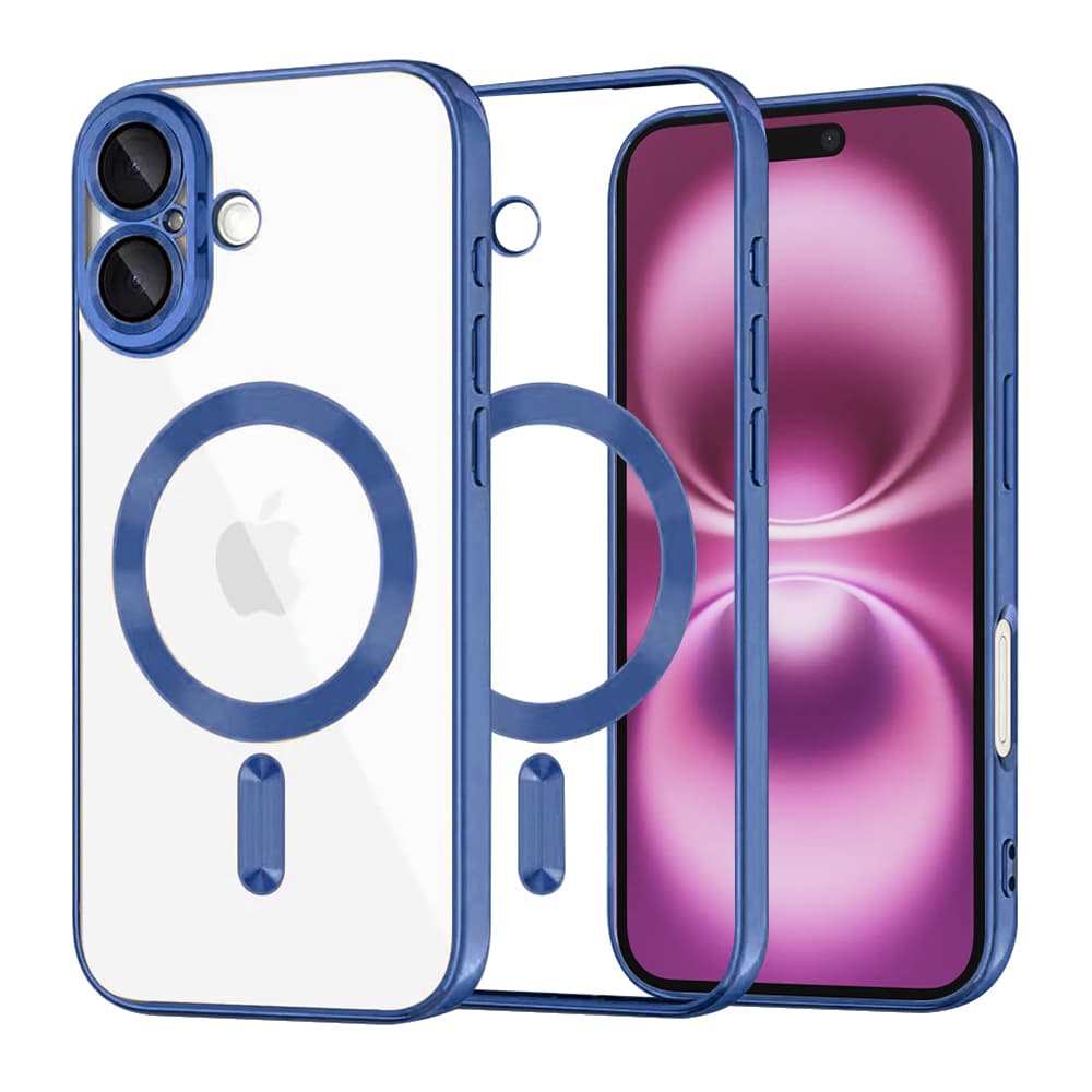 Techsuit Luxury Crystal MagSafe pro iPhone 16 Plus v tmavě modré - náhled 1