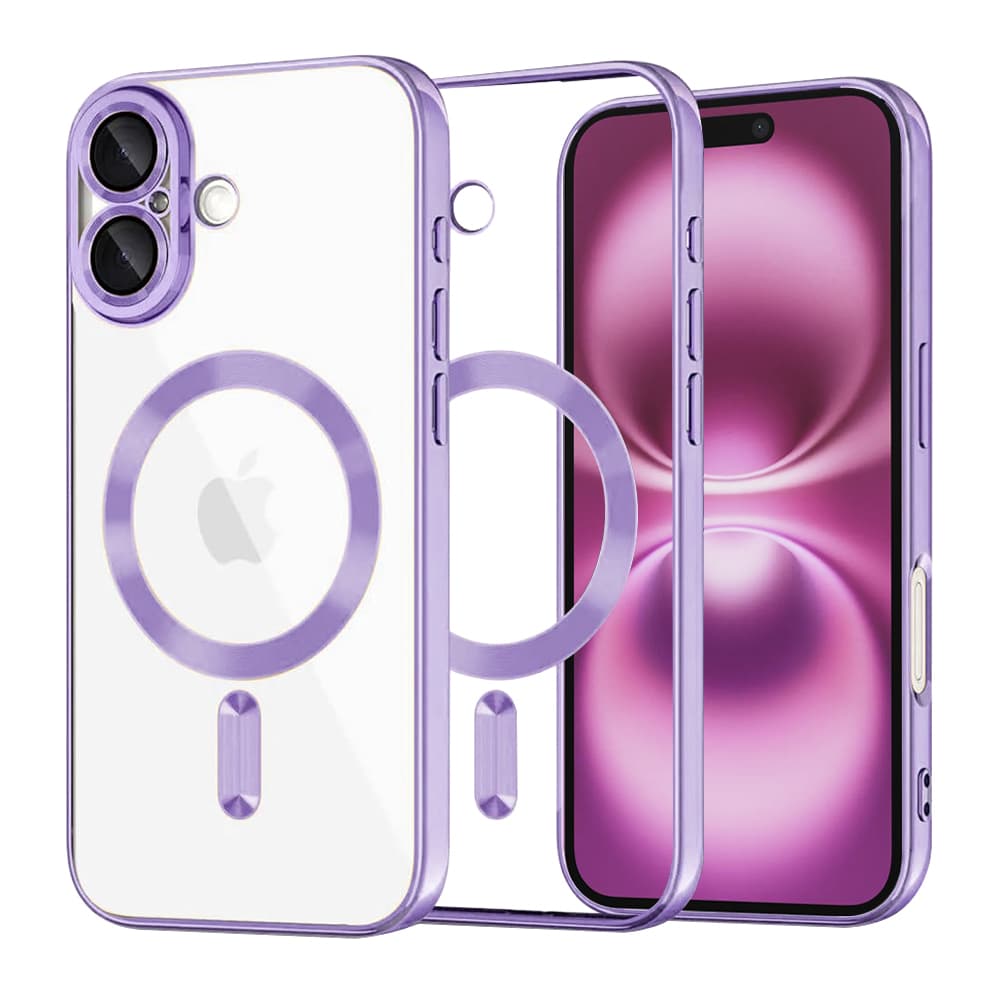 Techsuit Luxury Crystal MagSafe iPhone 16 Plus světle fialová - náhled 1