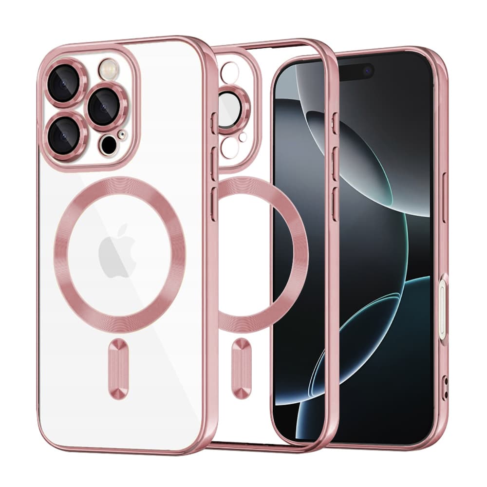 Techsuit Luxury Crystal MagSafe pro iPhone 16 Pro růžový - náhled 1