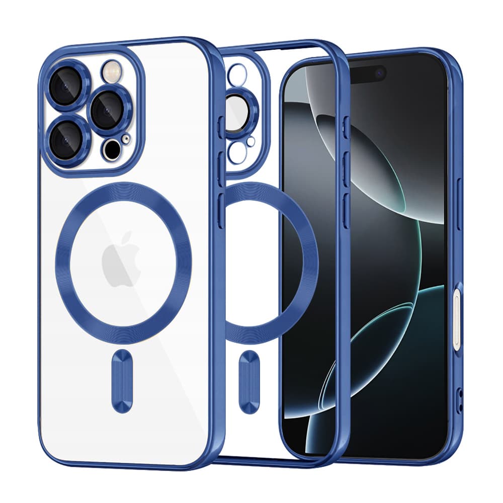 Techsuit Luxury Crystal MagSafe pro iPhone 16 Pro v tmavě modré - náhled 1