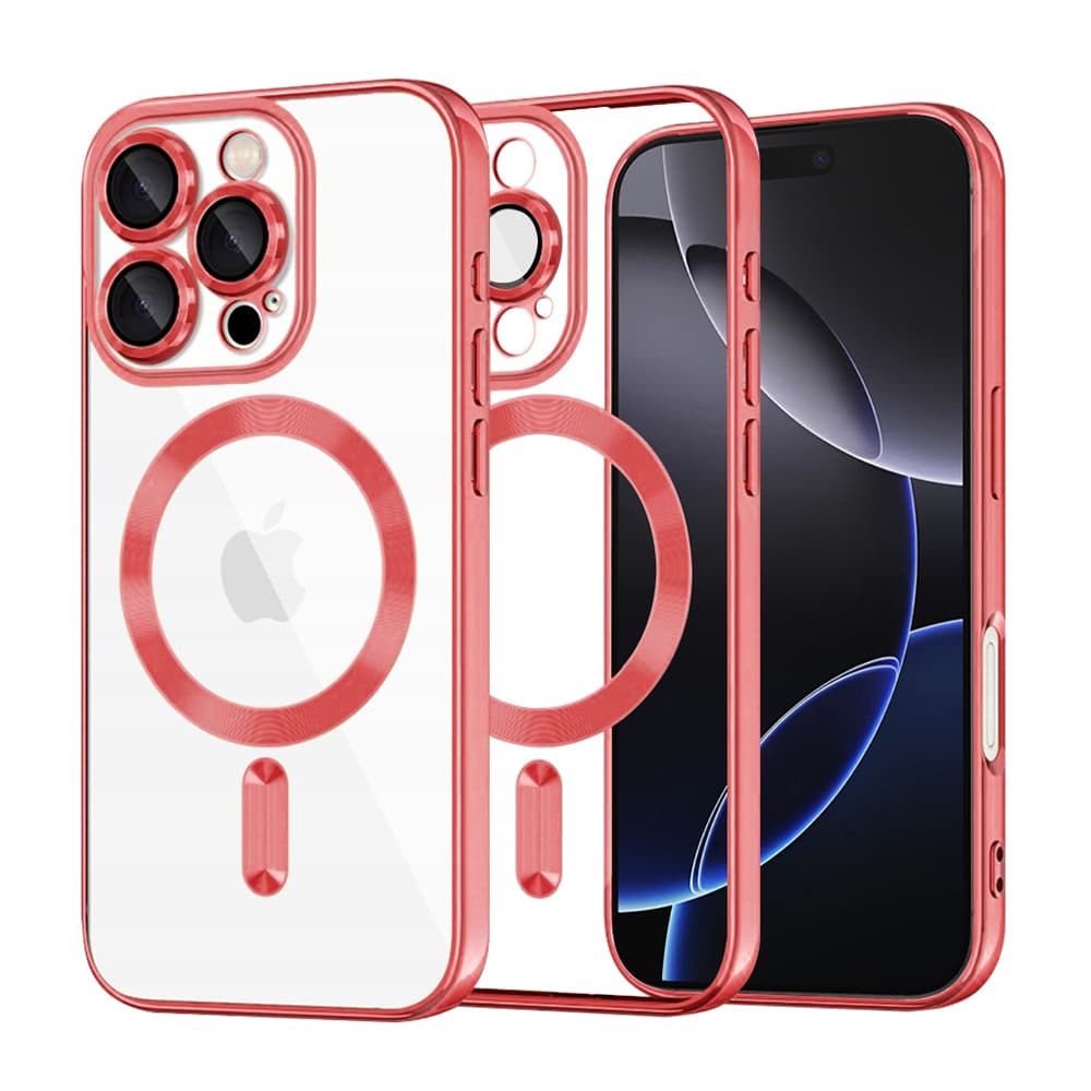 Techsuit Luxury Crystal MagSafe pro iPhone 16 Pro Max červený - náhled 1