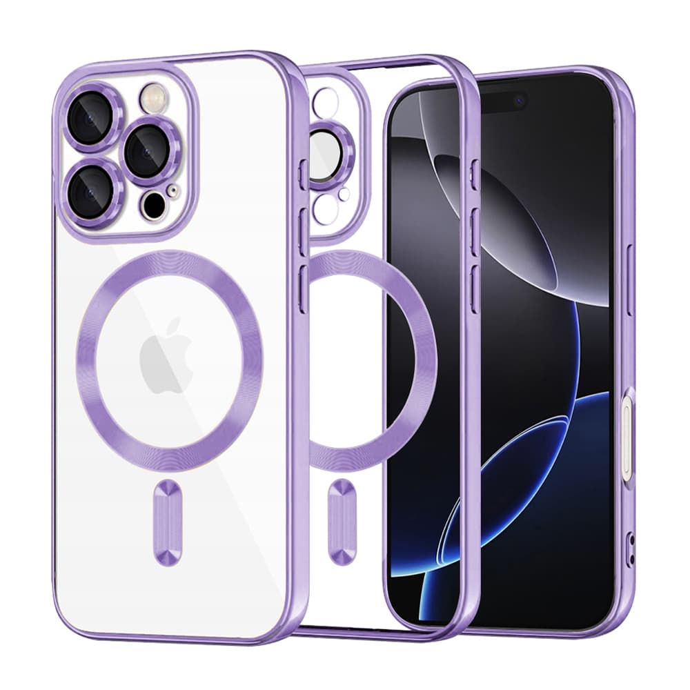 Techsuit Luxury Crystal MagSafe pro iPhone 16 Pro Max světle fialová - náhled 1