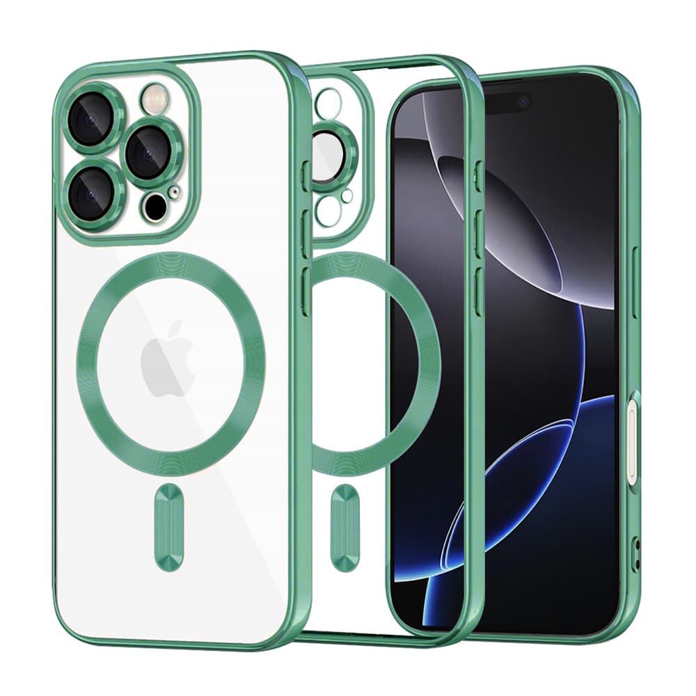 Techsuit Luxury Crystal MagSafe pro iPhone 16 Pro Max světle zelená - náhled 1
