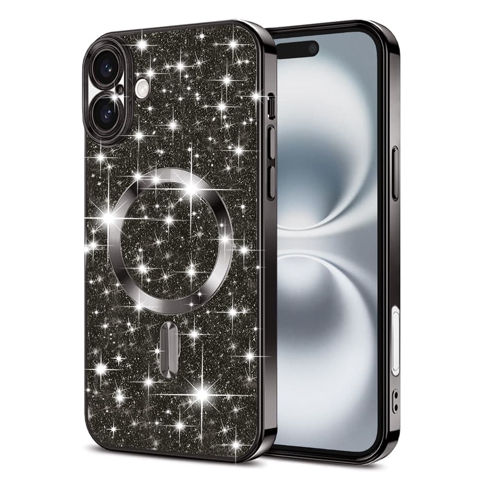 Techsuit Luxury Glitter MagSafe pro iPhone 16 Plus černý - náhled 1