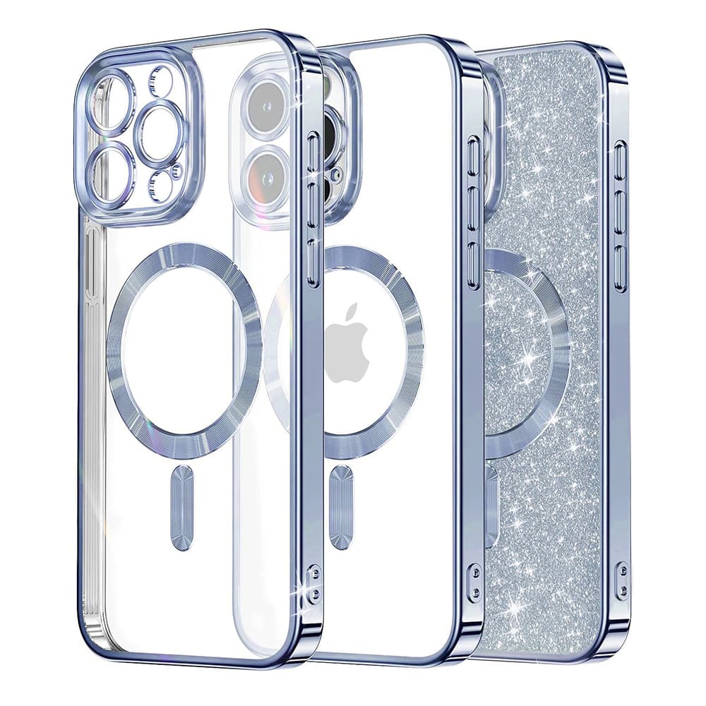 Techsuit Luxury Glitter MagSafe pro iPhone 16 Pro Max světle modrá - náhled 1