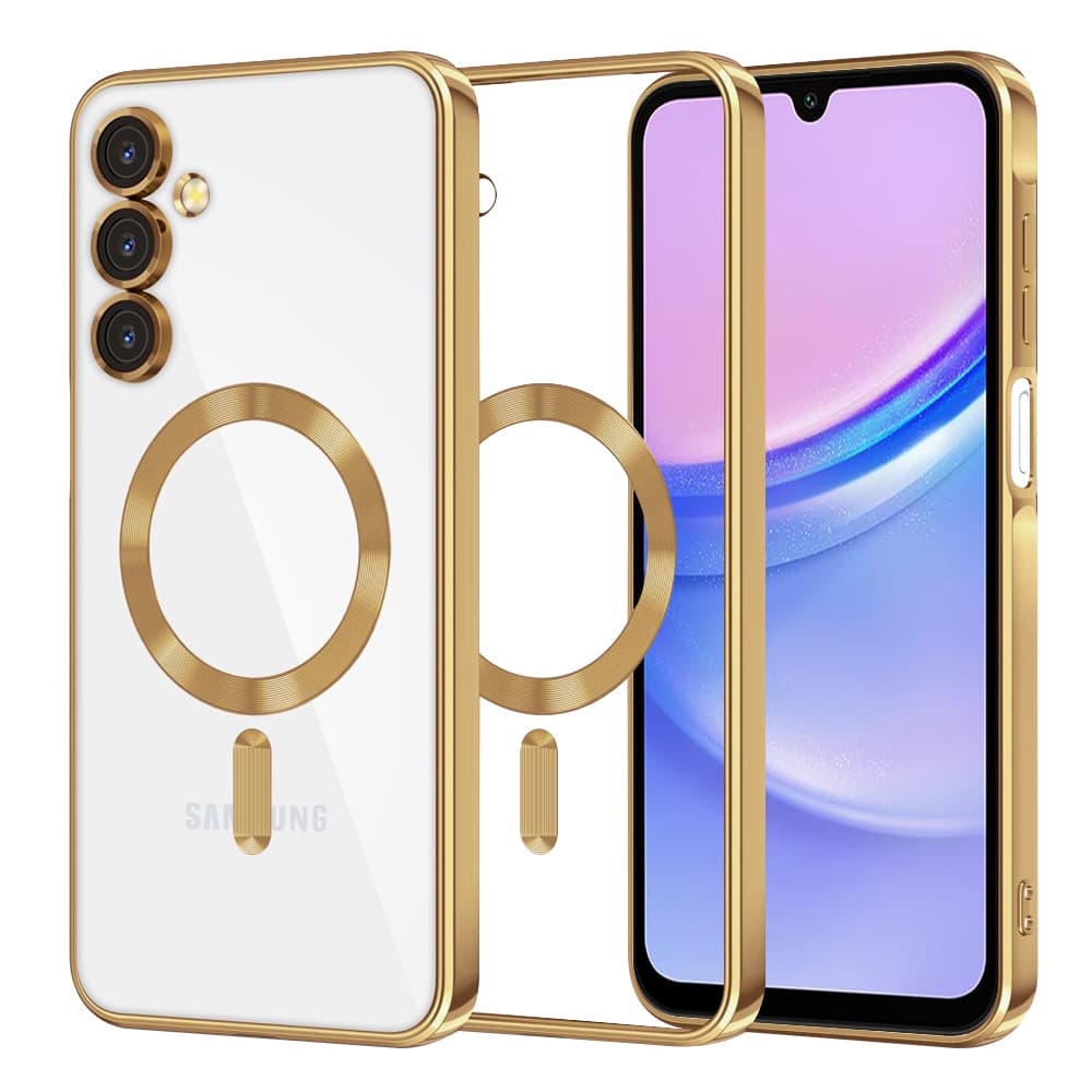 Techsuit Luxury Crystal MagSafe pro Samsung Galaxy A15 4G / A15 5G zlatý - náhled 1