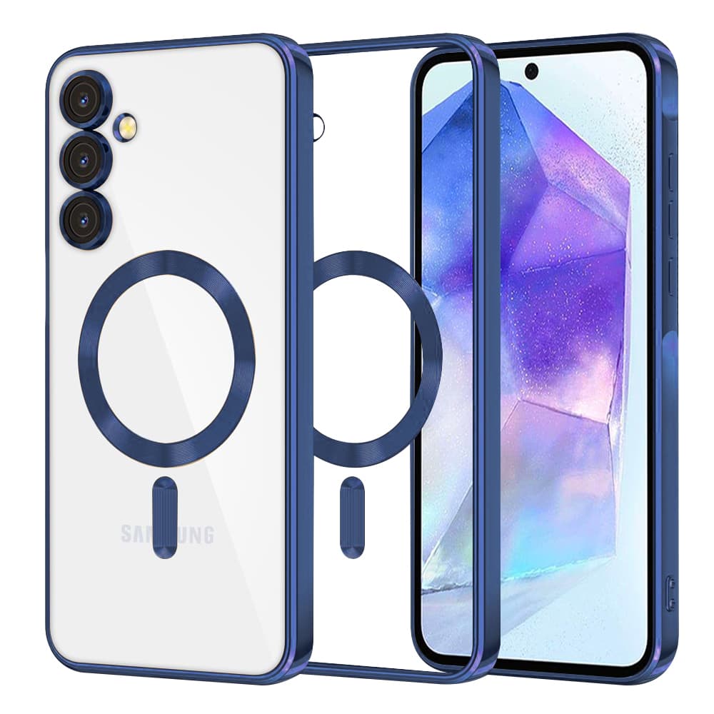 Techsuit Luxury Crystal MagSafe pro Samsung Galaxy A55 5G v tmavě modré - náhled 1