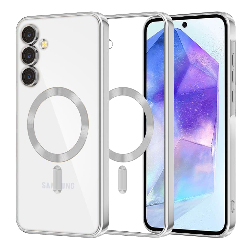 Techsuit Luxury Crystal MagSafe pro Samsung Galaxy A55 5G stříbrný - náhled 1