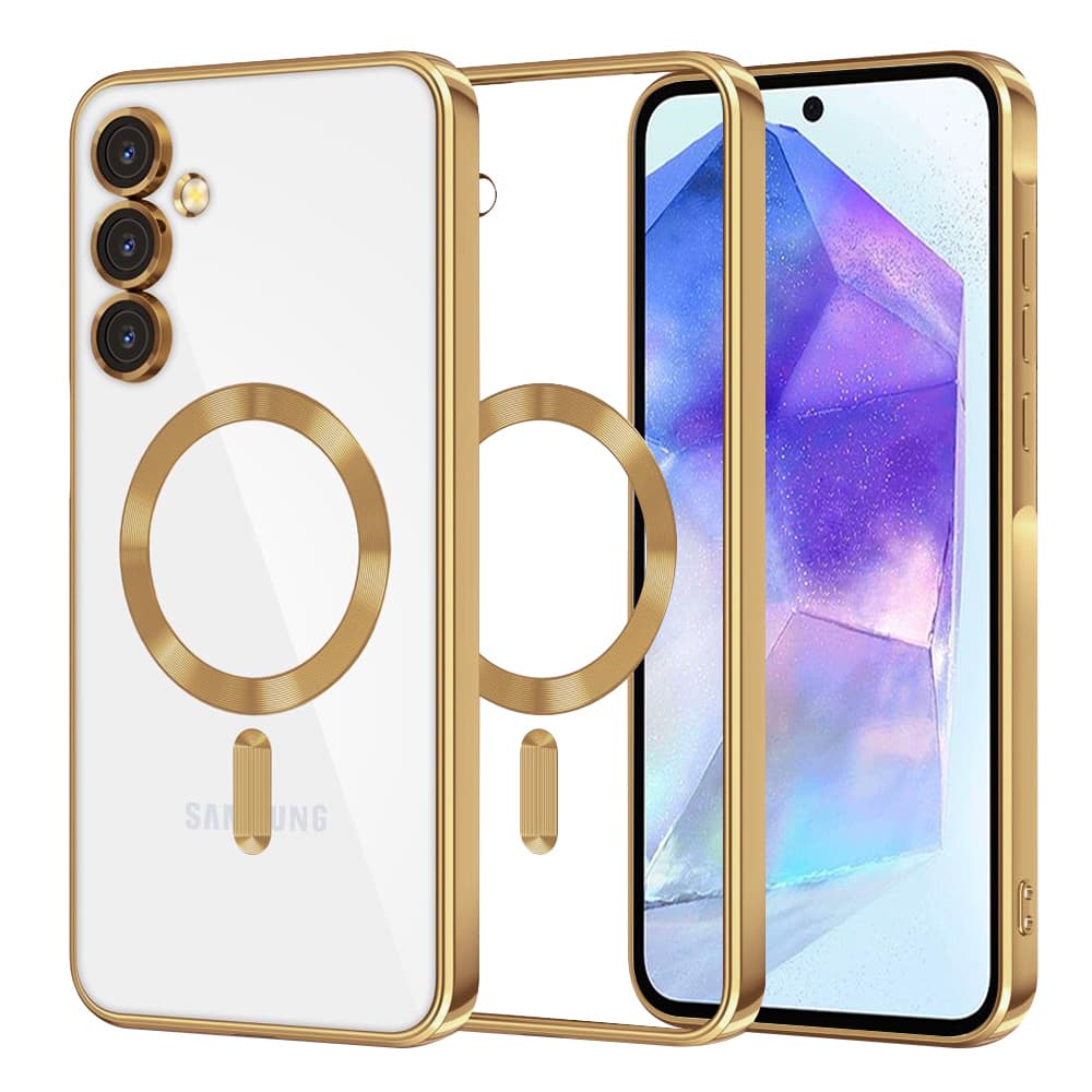 Techsuit Luxury Crystal MagSafe pro Samsung Galaxy A55 5G zlatý - náhled 1