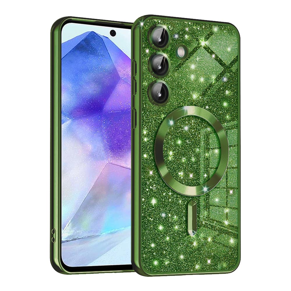 Techsuit Luxury Glitter MagSafe pro Samsung Galaxy A55 5G v tmavě zelené - náhled 1