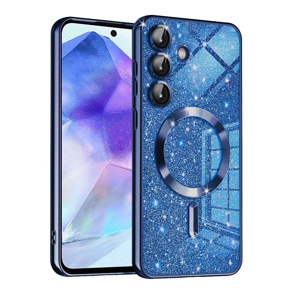 Techsuit Luxury Glitter MagSafe pro Samsung Galaxy A55 5G v tmavě modré - náhled 1