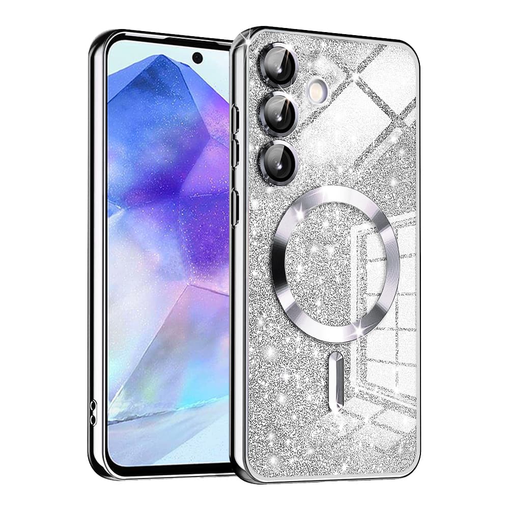 Techsuit Luxury Glitter MagSafe pro Samsung Galaxy A55 5G stříbrná - náhled 1