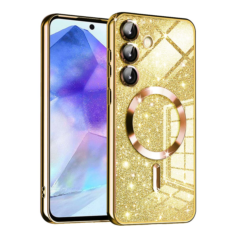 Techsuit Luxury Glitter MagSafe pro Samsung Galaxy A55 5G zlatý - náhled 1