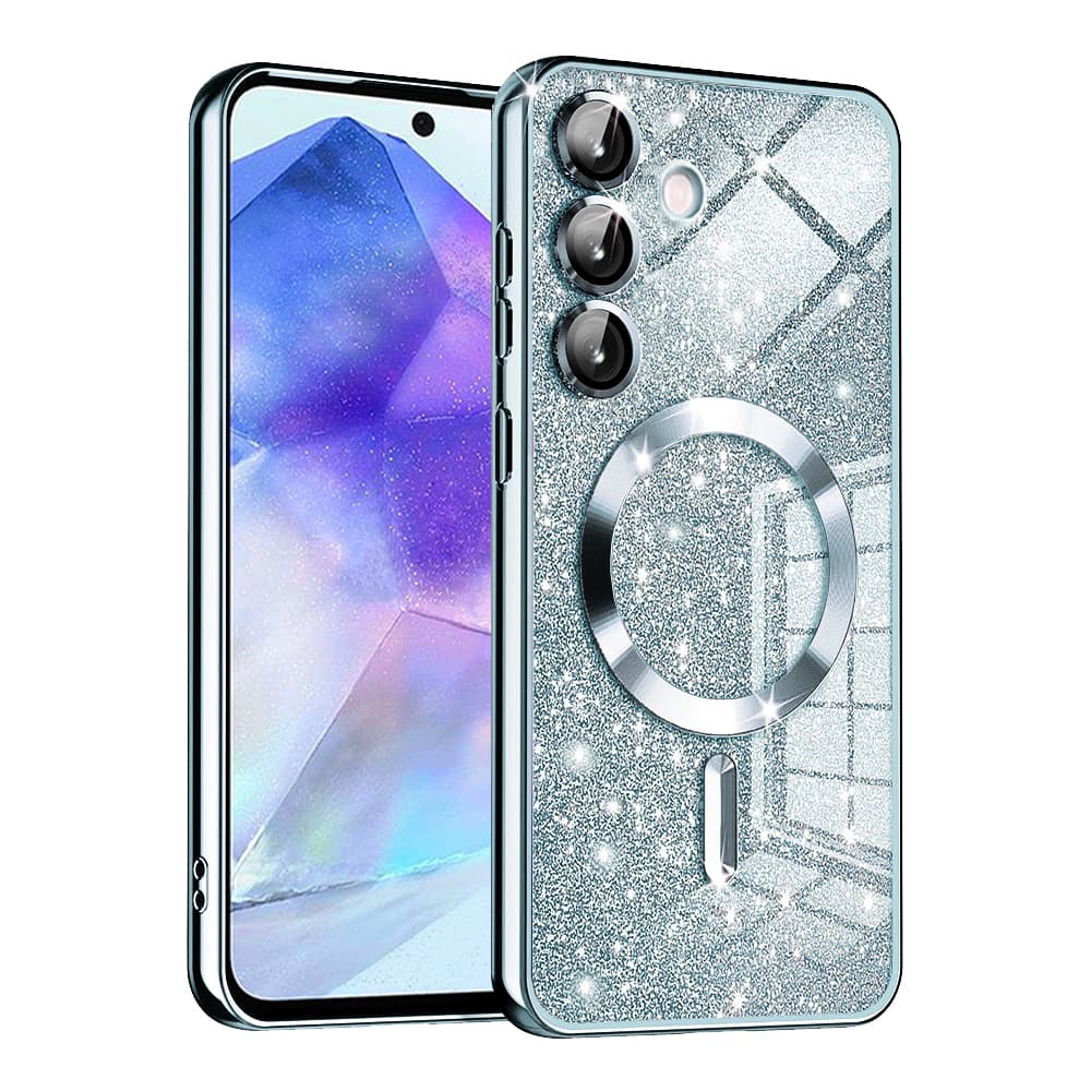 Techsuit Luxury Glitter MagSafe pro Samsung Galaxy A55 5G světle modrá - náhled 1