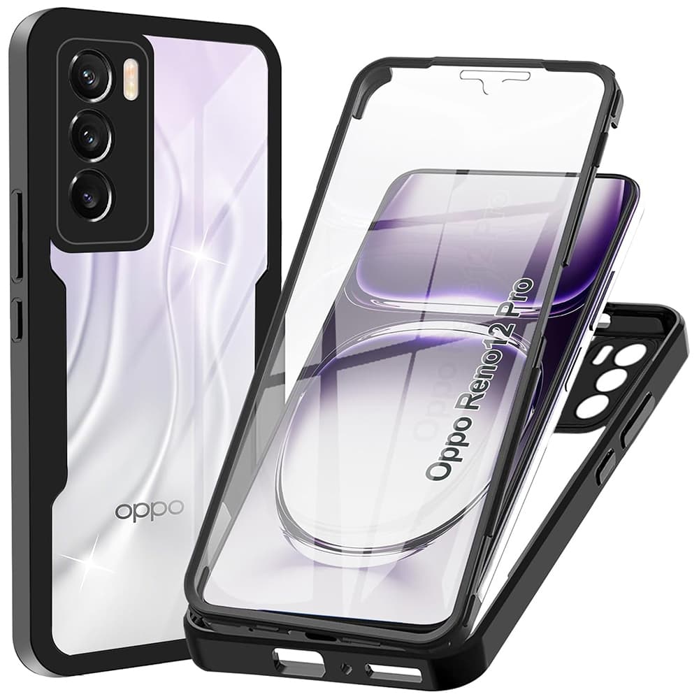 Techsuit ColorVerse 360 Series s ochranou displeje pro Oppo Reno12 Pro černý - náhled 1