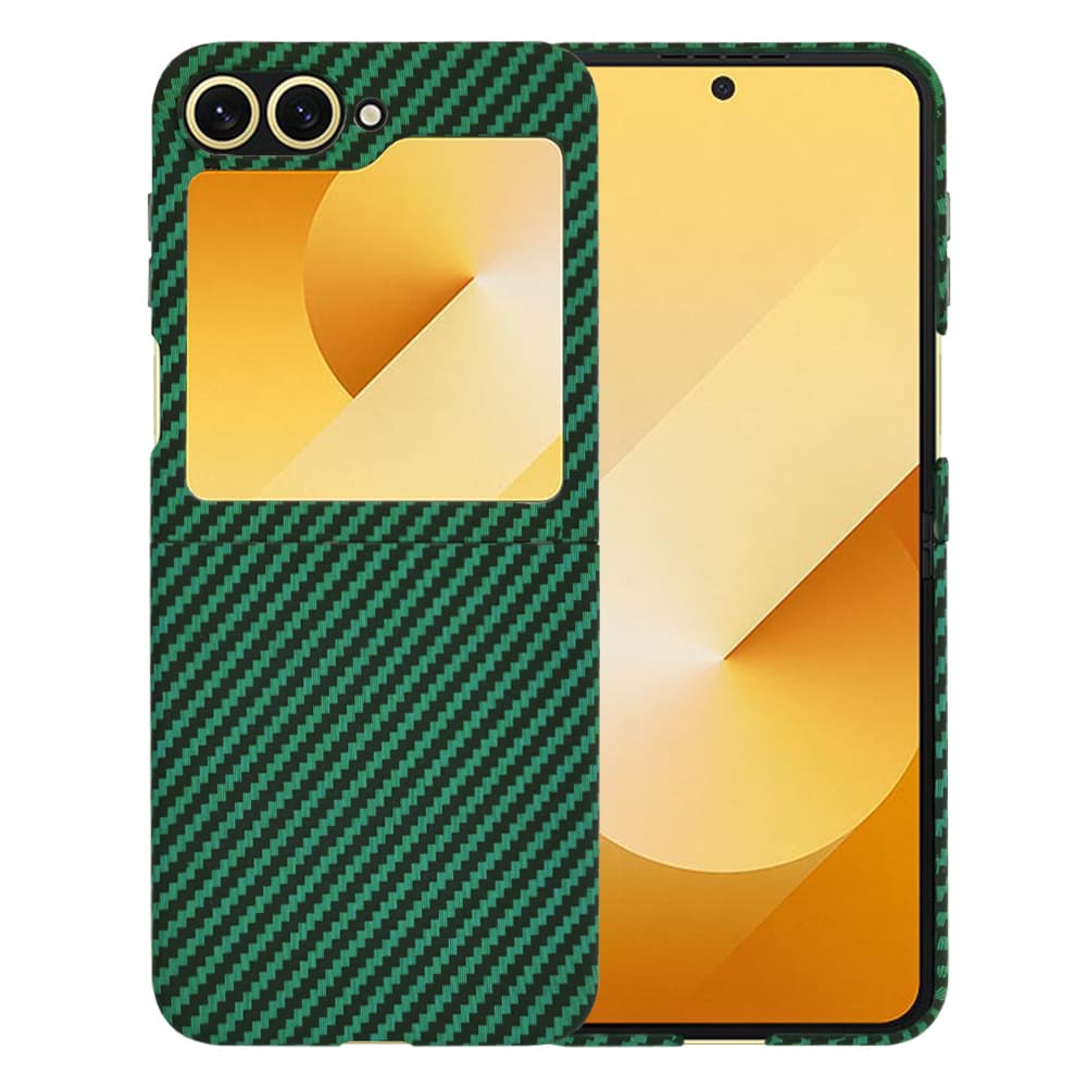 Techsuit Carbonite FiberShell pro Samsung Galaxy Z Flip6 Flip7 FE zelený - náhled 1