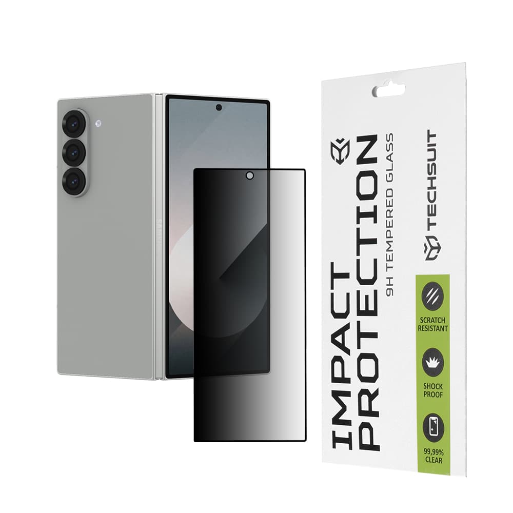 Ochranné sklo Privacy Full Glue na vnější displej Samsung Galaxy Z Fold6 černé