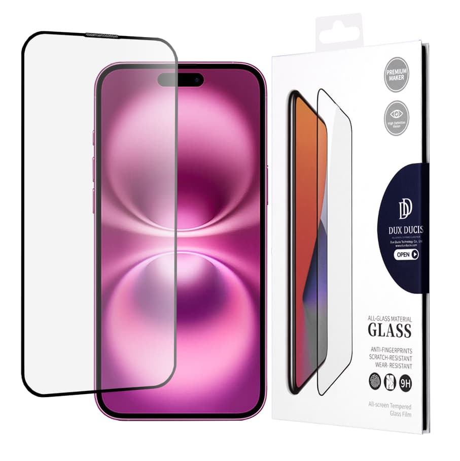 Dux Ducis tvrzené sklo iPhone 16 Plus černé - náhled 1