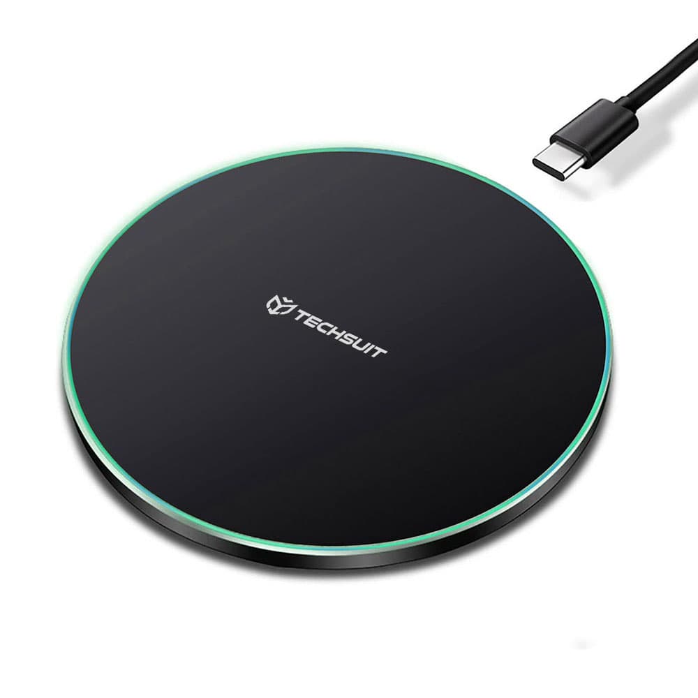 Techsuit Wireless Charger Premium CHWR031 RGB barvy 15W 3A černá - náhled 1