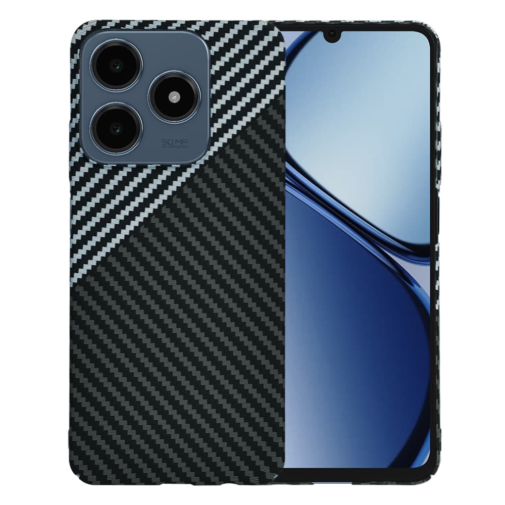Techsuit Carbonite FiberShell pro Realme C61 Realme C63 v šedé barvě - náhled 1