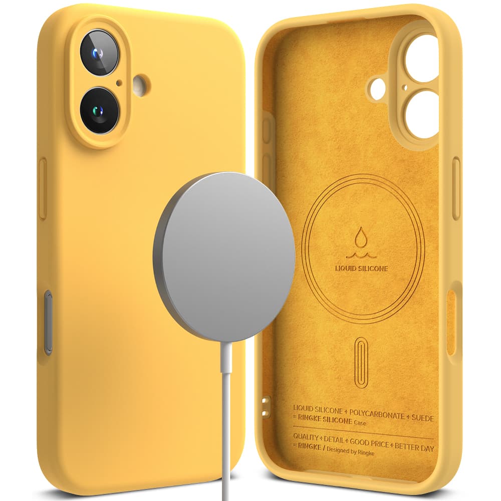 Ringke Silicone Magnetic MagSafe pro iPhone 16 Plus žlutý - náhled 1