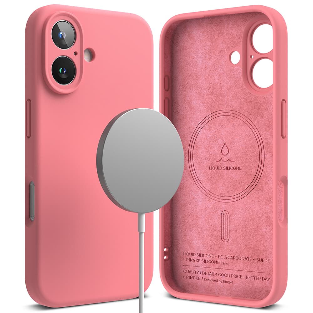 Ringke Silicone Magnetic MagSafe pro iPhone 16 Plus růžová - náhled 1